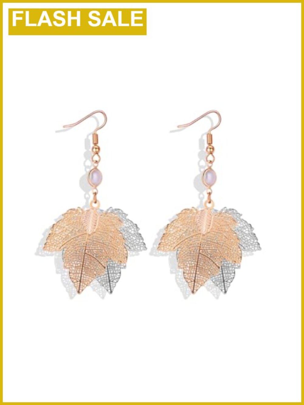 Maple Leaf Dangle Earrings French Wire Fall Autumn Jewelry for Women